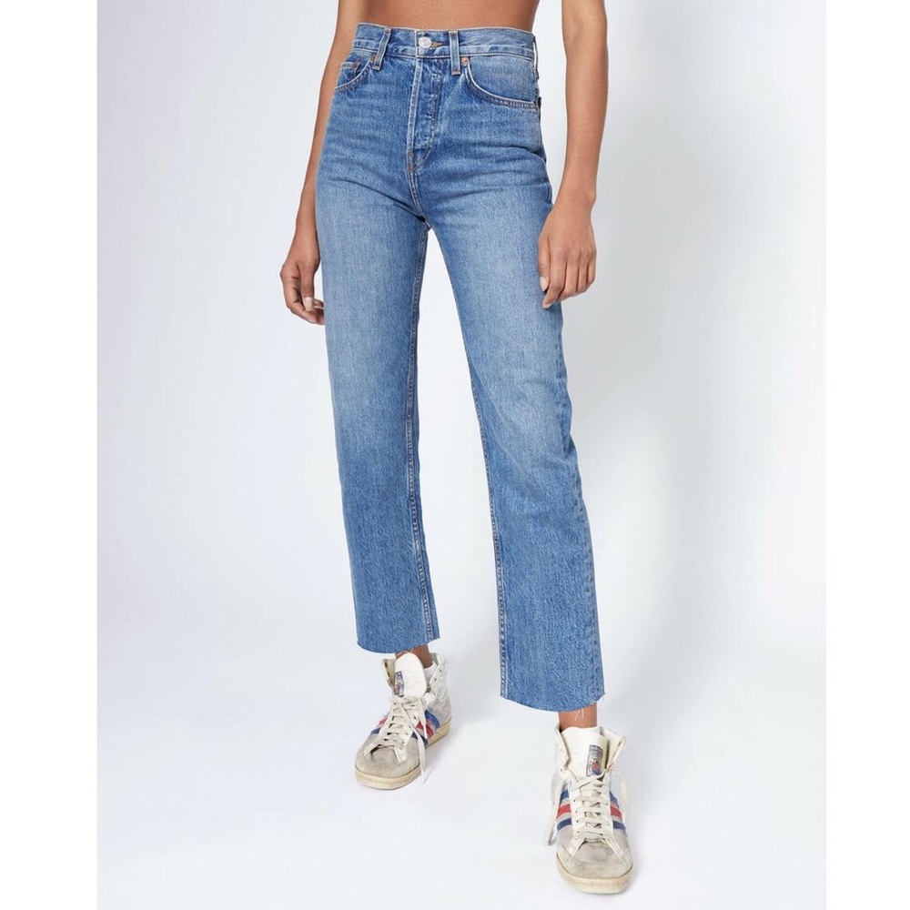RE/DONE High Rise Stove Pipe Jeans 28